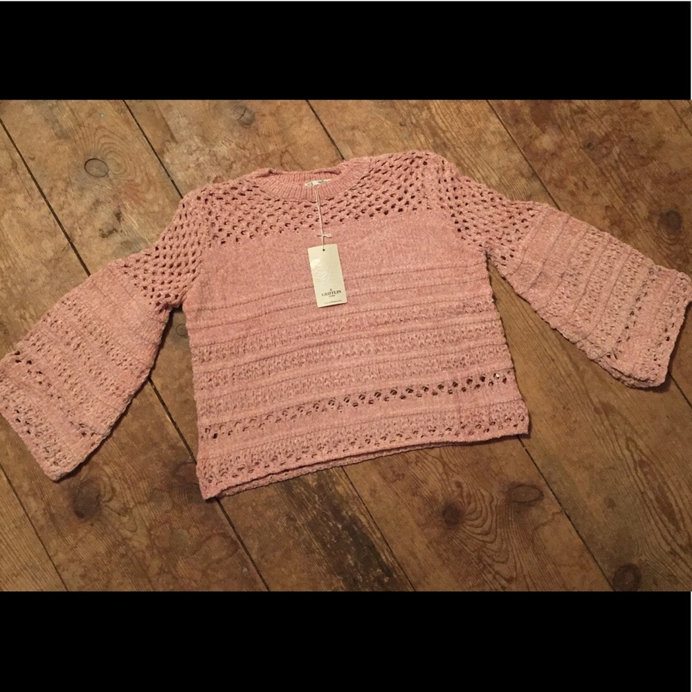 5⭐️’s X3 Blush open knit Chenille New!! - Picture 5 of 8